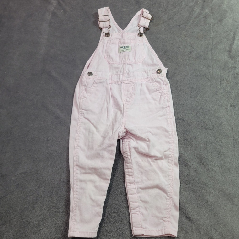 OshKosh Bgosh Kids Pink Cotton Denim Bib Overalls 18M OSH89379-SSI